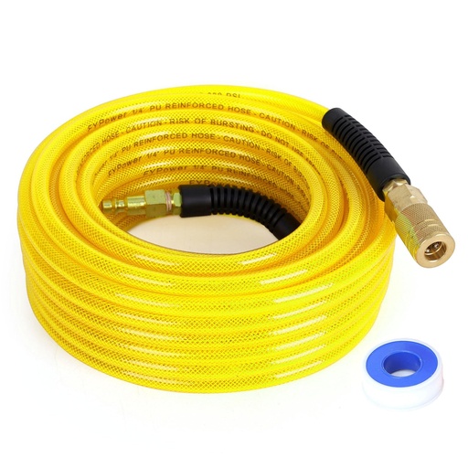 [PFE41004TYLT,PU9863YELLOW,14250Y] 1/4" FLEXIBLE HOSE YELLOW LT